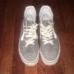 Grey high top vans
